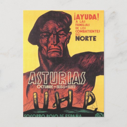 Spanje burgeroorlog socio rojo de Espana 1936 Briefkaart (Voorkant)