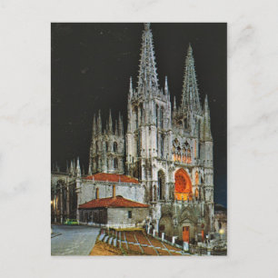 Spanje, Burgos, kathedraal, 's nachts Briefkaart