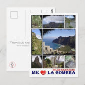 Spanje - Canarische eilanden - La Gomera - I Love  Briefkaart (Voorkant / Achterkant)