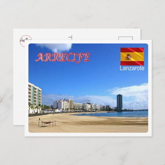 Spanje - Canarische eilanden - Lanzarote - Briefkaart (Voorkant / Achterkant)