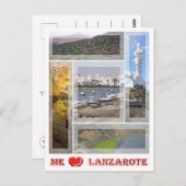 Spanje - Canarische eilanden - Lanzarote - I Love  Briefkaart (Voorkant / Achterkant)
