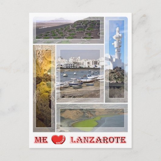 Spanje - Canarische eilanden - Lanzarote - I Love  Briefkaart (Voorkant)