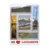 Spanje - Canarische eilanden - Lanzarote - I Love  Magneet (Verticaal)
