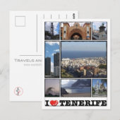 Spanje - Canarische Eilanden - Tenerife - I Love - Briefkaart (Voorkant / Achterkant)