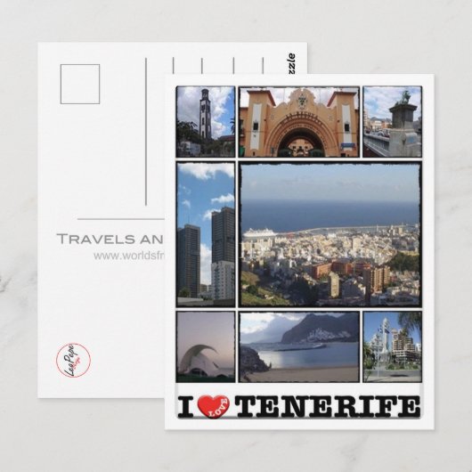 Spanje - Canarische Eilanden - Tenerife - I Love - Briefkaart (Voorkant / Achterkant)
