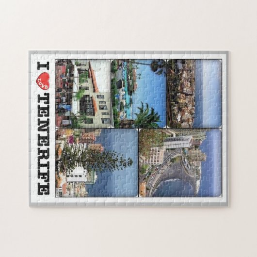 Spanje - Canarische Eilanden - Tenerife - I Love - Legpuzzel (Horizontaal)