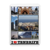 Spanje - Canarische eilanden - Tenerife - I Love - Magneet (Verticaal)