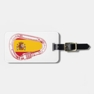 Spanje Carabiner Flag Bagagelabel
