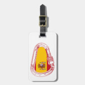 Spanje Carabiner Flag Bagagelabel (Voorkant verticaal)