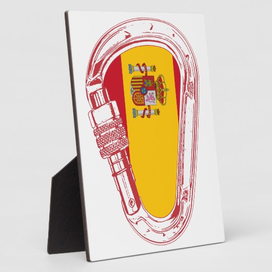 Spanje Carabiner Flag Fotoplaat (Zijkant)