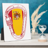 Spanje Carabiner Flag Fotoplaat (Zijkant)