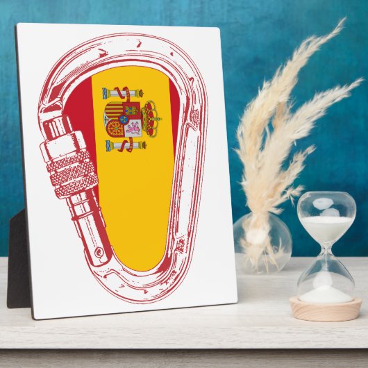 Spanje Carabiner Flag Fotoplaat (Zijkant)