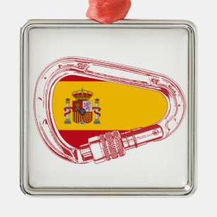 Spanje Carabiner Flag Metalen Ornament