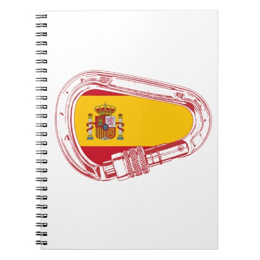 Spanje Carabiner Flag Notitieboek (Voorkant)