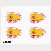 Spanje Carabiner Flag Rechthoekige Sticker (Vel)