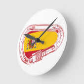 Spanje Carabiner Flag Ronde Klok (Hoek)