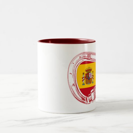 Spanje Carabiner Flag Tweekleurige Koffiemok (Center)