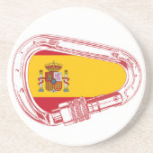 Spanje Carabiner Flag Zandsteen Onderzetter (Voorkant)