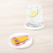 Spanje Carabiner Flag Zandsteen Onderzetter (Zijkant)