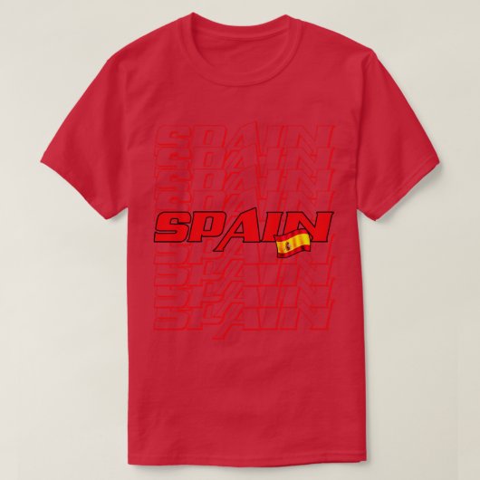 Spanje Cascade Tekst 1 T-shirt (Design voorkant)