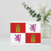 Spanje Castilla Leon Flag Briefkaart (Staand voorkant)