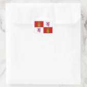Spanje Castilla León Vlag Ronde Sticker (Tas)
