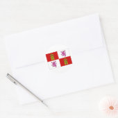 Spanje Castilla León Vlag Ronde Sticker (Envelop)
