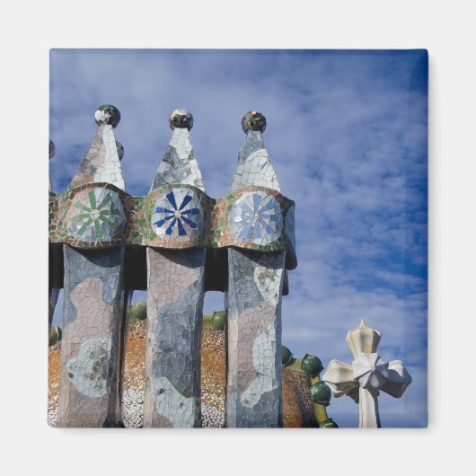 Spanje, Catalonië, Barcelona. Casa Batllo (1906) 2 Magneet (Voorkant)