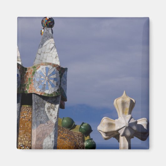 Spanje, Catalonië, Barcelona. Casa Batllo (1906) 3 Magneet (Voorkant)