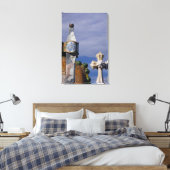 Spanje, Catalonië, Barcelona. Casa Batllo (1906). Canvas Afdruk (Insitu (Slaapkamer))