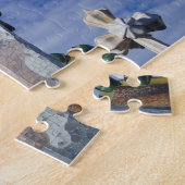 Spanje, Catalonië, Barcelona. Casa Batllo (1906).  Legpuzzel (Zijkant)