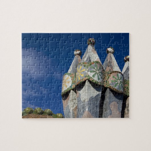 Spanje, Catalonië, Barcelona. Casa Batllo (1906). Legpuzzel (Horizontaal)
