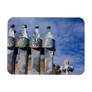 Spanje, Catalonië, Barcelona. Casa Batllo (1906). Magneet