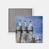 Spanje, Catalonië, Barcelona. Casa Batllo (1906). Magneet (Voorkant / Achterkant)