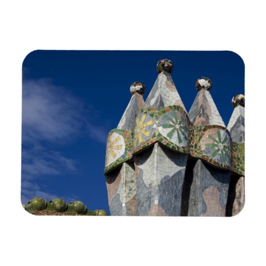 Spanje, Catalonië, Barcelona. Casa Batllo (1906). Magneet (Horizontaal)