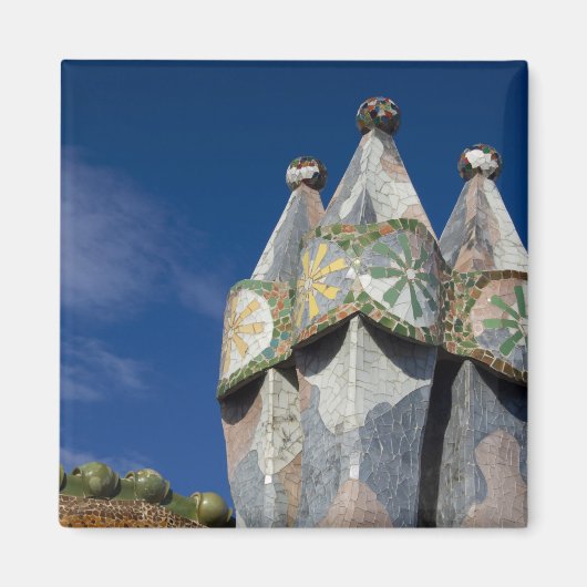 Spanje, Catalonië, Barcelona. Casa Batllo (1906). Magneet (Voorkant)