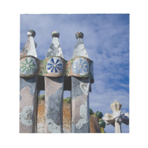 Spanje, Catalonië, Barcelona. Casa Batllo (1906). Notitieblok