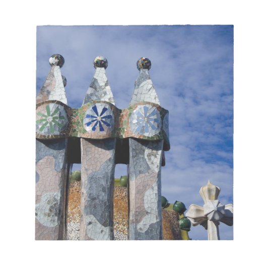 Spanje, Catalonië, Barcelona. Casa Batllo (1906). Notitieblok (Voorkant)