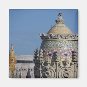 Spanje, Catalonië, Barcelona. Dak van Barcelona Magneet