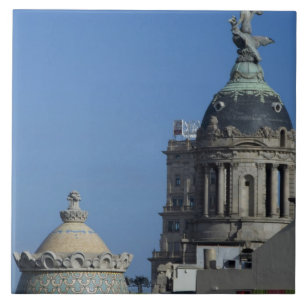 Spanje, Catalonië, Barcelona. Kop 2 van Barcelona Tegeltje