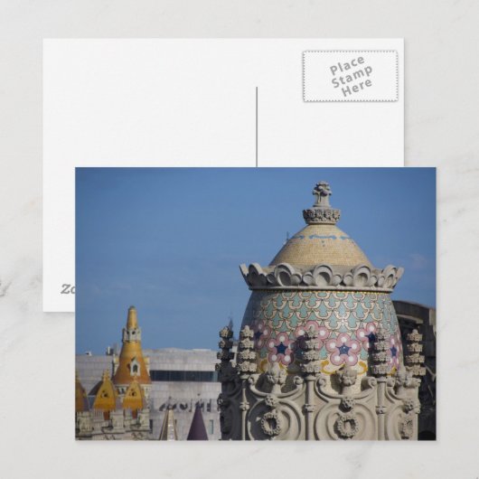 Spanje, Catalonië, Barcelona. Kop van Barcelona Briefkaart (Voorkant / Achterkant)