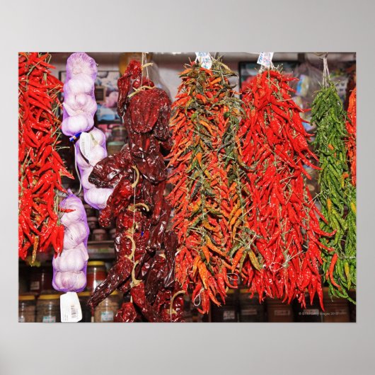 Spanje, Catalonië, Barcelona, La Boqueria-markt Poster (Voorkant)