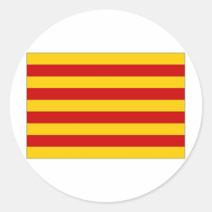 Spanje Catalonië Vlag Ronde Sticker