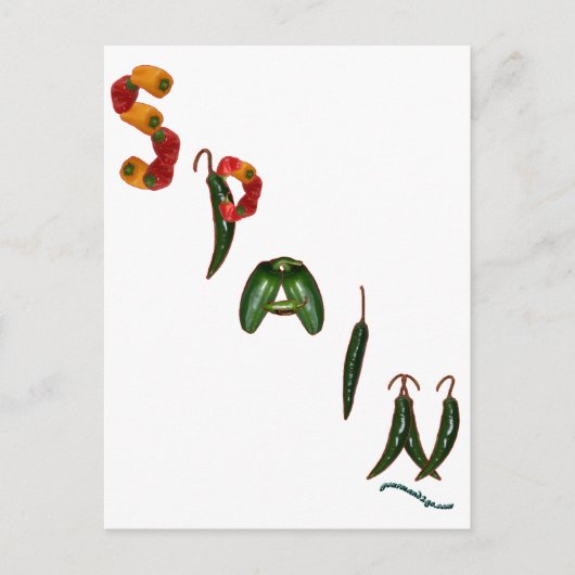 Spanje Chili Peppers Briefkaart (Voorkant)