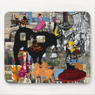 Spanje collage Spaanse cultuurcadeaus Muismat