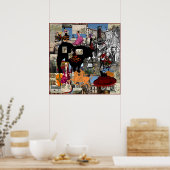 Spanje collage Spaanse cultuurcadeaus Poster (Keuken)