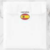 Spanje Cool Flag Design! Ronde Sticker (Tas)