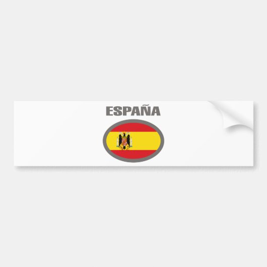 Spanje Cool Vlagontwerp! Bumpersticker (Voorkant)
