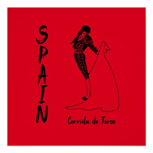 SPANJE Corrida de Toros (stierengevechten) Perfect Poster (Voorkant)