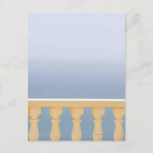 Spanje, Costa Blanca, Uitzicht van zee over balust Briefkaart